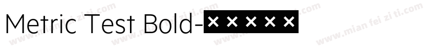 Metric Test Bold字体转换